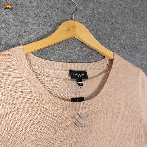 Lane Bryant Tunic Pullover Sweater Pink Long Sleeve Knit Women's 14/16 - Picture 10 of 11